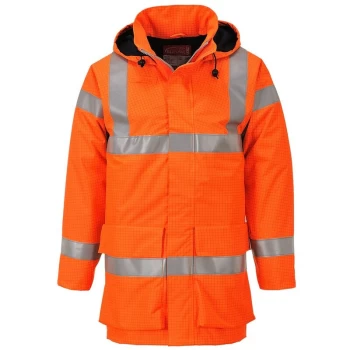 Image of Portwest - S774ORRS - sz S Bizflame Rain Hi-Vis Multi Lite Jacket - Orange