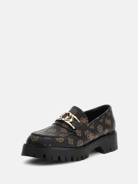 Image of Guess Ilary 4G Logo Loafers 14640811 Black