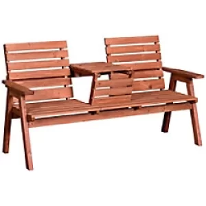 Image of Outsunny Garden Bench 84B-395 Fir Orange