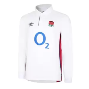 Image of Umbro England Long Sleeve Classic Rugby Shirt 2021 2022 - White