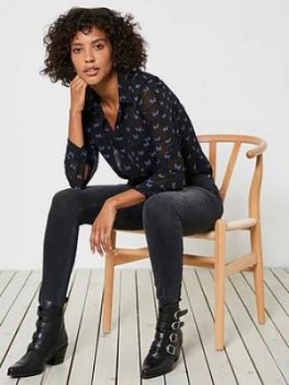 Image of Mint Velvet Joliet Distressed Jeans - Black