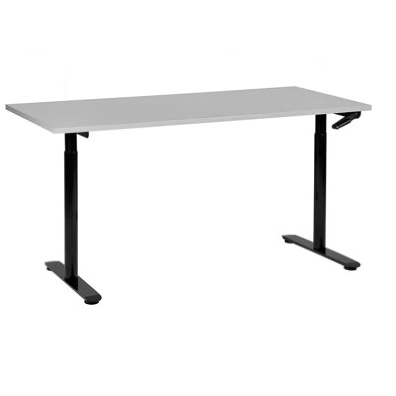 Image of Beliani Manual Adjustable Standing Desk Destinas Grey/ Black 160 Cm 72 Cm