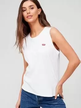 Image of Levis Dara Chest Hit Logo Tank Top - White Size M Women