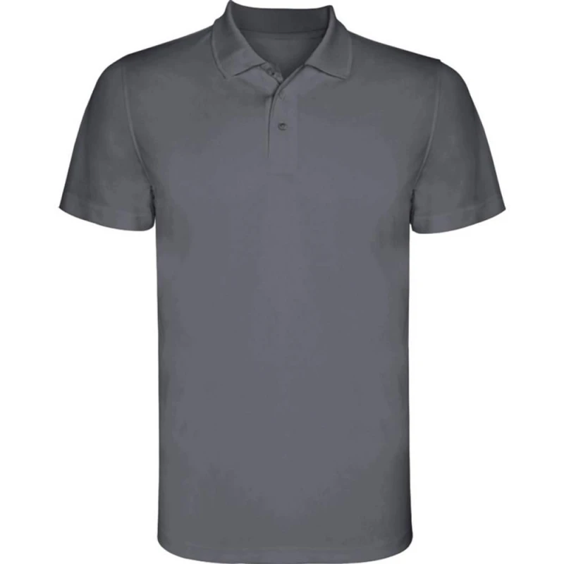 Image of ROLY ROLY Men Monzha Short-Sleeved Polo Shirt in Dark Grey Size: Small Dark Grey S Male 5063574399593
