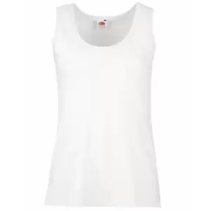 Image of Fruit Of The Loom Ladies/Womens Lady-Fit Valueweight Vest (L) (White)