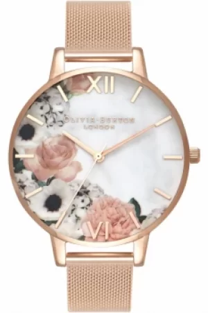 Image of Ladies Olivia Burton Marble Florals Watch OB16MF13