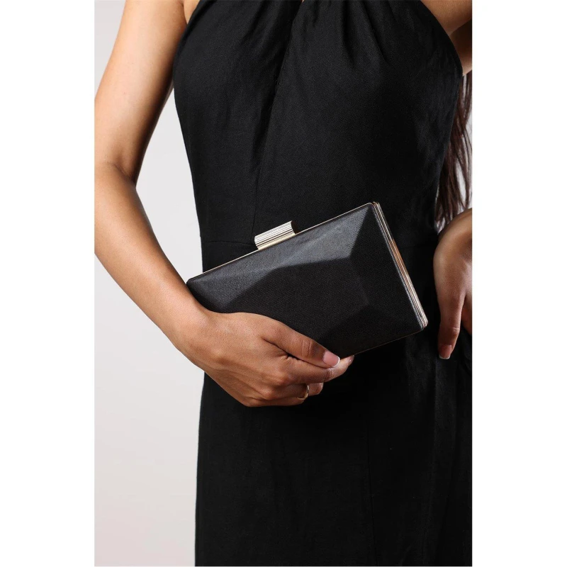 Image of Wheres That From Embellished Evening Clutch Black female One Size