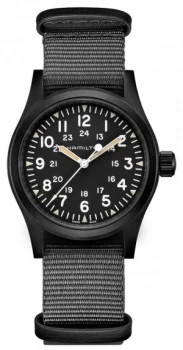 Image of Hamilton Mens Khaki Field Mechanical Nato Strap Watch