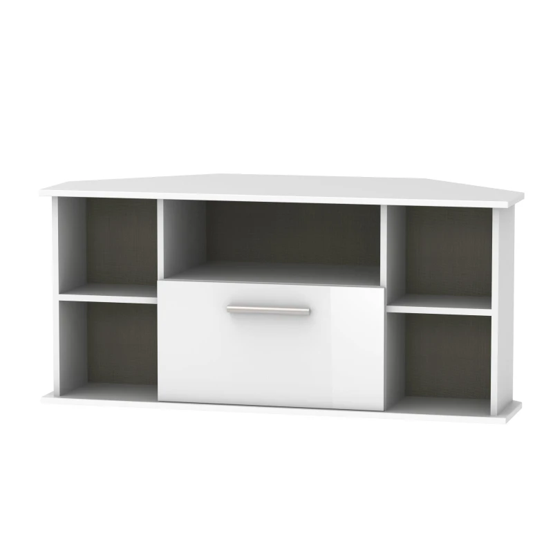 Image of Ready Assembled 2 U Trent Corner TV Unit (Ready Assembled) White