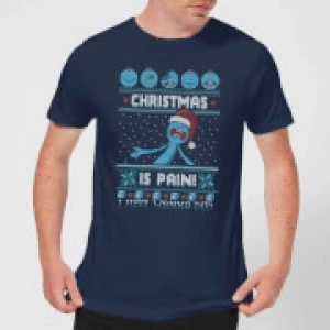 Image of Rick and Morty Mr Meeseeks Pain Mens Christmas T-Shirt - Navy - XL