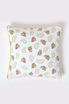 Image of Cotton Paisley and Dots Cushion Cover