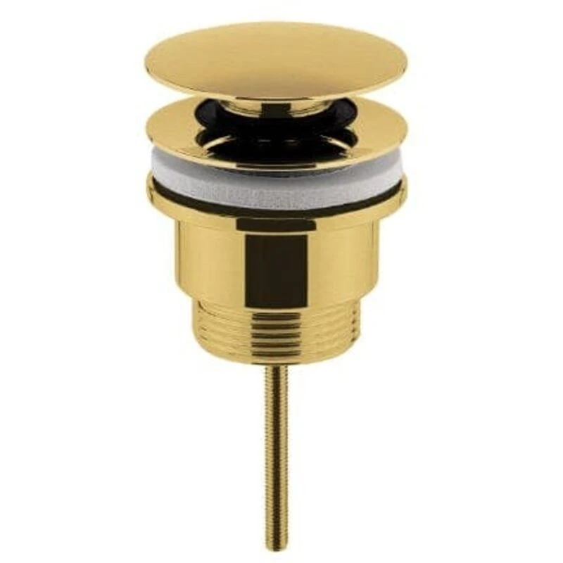Image of Push Button Universal Basin Waste Slotted and Unslotted Brass