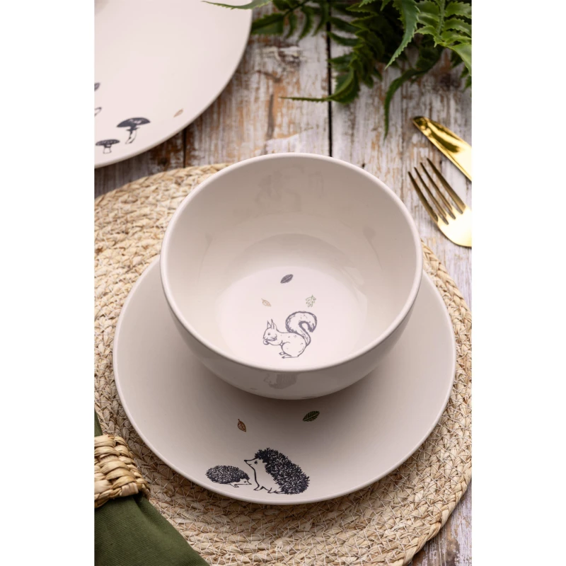 Image of PRICE & KENSINGTON Woodland Set of 4 Cereal Bowls Multi-Coloured ONE SIZE