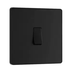 Image of BG Evolve Matt Black Single Intermediate Light Switch 20A 16Ax - PCDMB13B