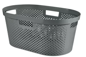 Image of Infinity Laundry Basket Dark Grey.