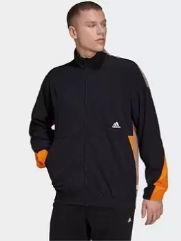 Image of adidas TRVL Ventilation Track Top, Blue, Size L, Men
