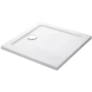 Image of Mira Flight Square Shower Tray Low Profile Stone Waste 800x800