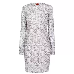 Image of Hugo Namara Logo Dress - Pink