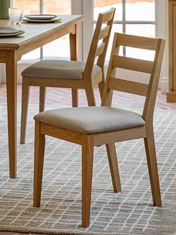 Image of SO'HOME Harriet Oak Dining Chairs (Set of 2) Light Oak Wood ONE SIZE