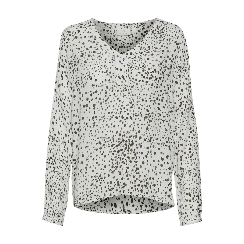 Image of Kaffe Long sleeve blouse For Her KAFFE Debra Blanc Female 42