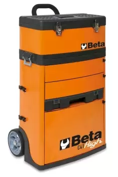 Image of Beta Tools C41H-R Tall Tool Trolley with 2 Detachable Modules Red 041000008