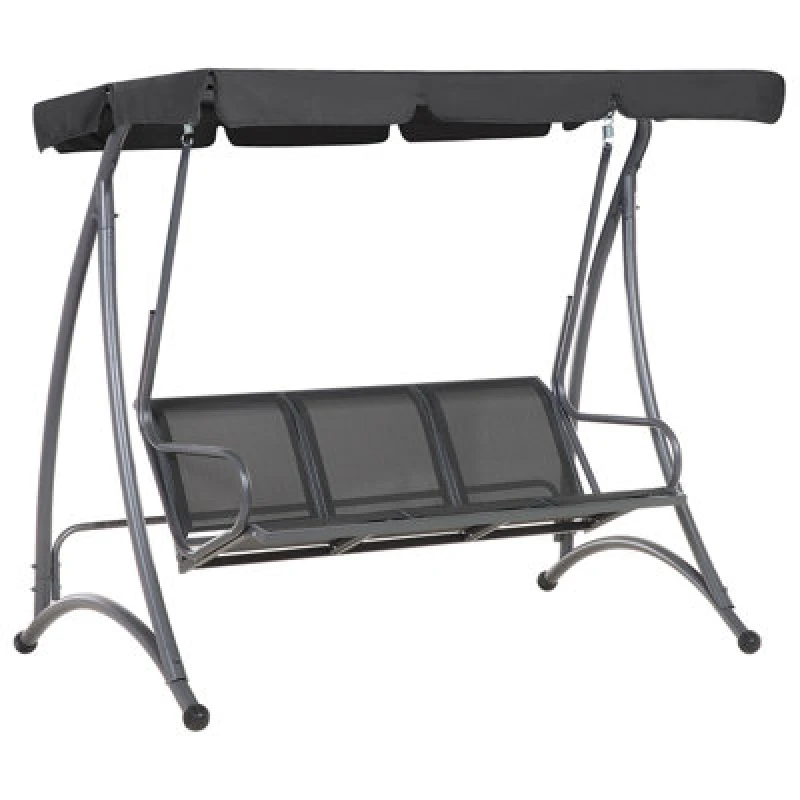 Image of Beliani Patio Swing Bogart Metal Black