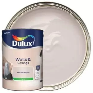 Image of Dulux Walls & Ceilings Mellow Mocha Silk Emulsion Paint 5L