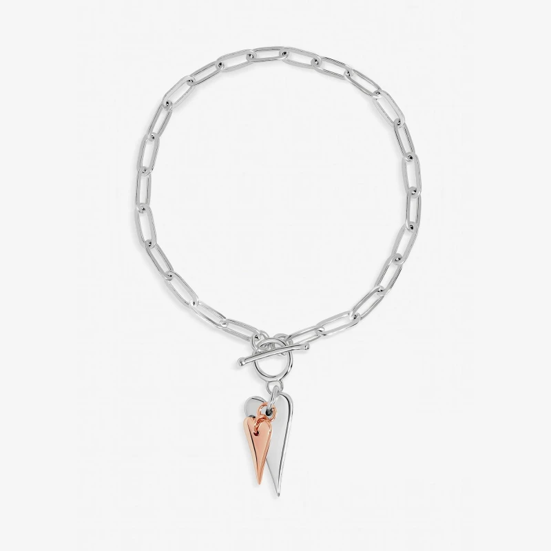 Image of Inicio Sterling Silver Plated Heart Bracelet - Gift Pouch Chain Bracelets One Size Silver 73786711000