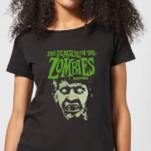 Image of Hammer Horror Plague Of The Zombies Portrait Womens T-Shirt - Black - S