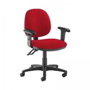 Image of Jota medium back PCB operators chair with adjustable arms - Panama Red