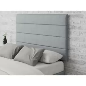 Image of Langston headboard in Malham Weave Linen, Sky - Headboard Size Double (135x190)