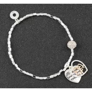 Image of Glam Two Tone Sentiment Bracelet Friend