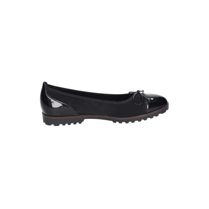 Image of Gabor Navy leather ballerina shoes For Her Gabor Noir Female 35,5