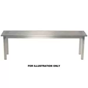 Image of Stainless Steel Seat Aqua Mezzo Changing Room Bench - 1.5m