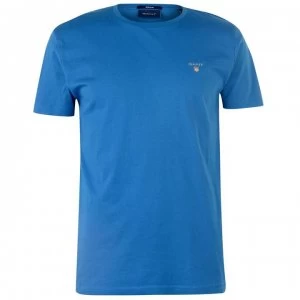 Image of Gant Gant Logo T Shirt - Lake Blue 408