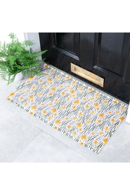 Image of Native Natural Daffodil Pattern Doormat (70 X 40Cm)