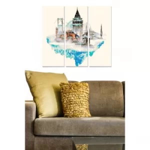 Image of MDF358110989 Multicolor Decorative MDF Painting (3 Pieces)