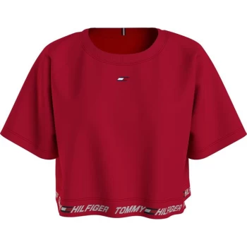 Image of Tommy Sport Crop T Shirt - Primary Red