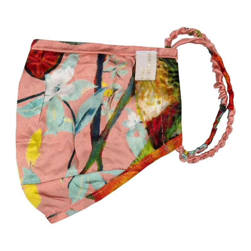 Image of Holistic Silk Silk Face Covering - Pink Pink One Size