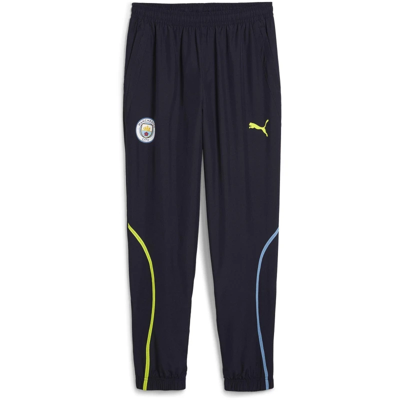 Image of Puma Manchester City Pre Match Woven Tracksuit Bottoms 2024 2025 Adults - Blue Blue XL