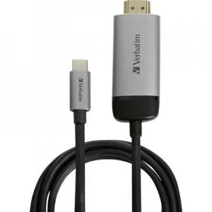 Image of Verbatim USB-C Adapter cable [1x USB-C plug - 1x HDMI plug] 49144