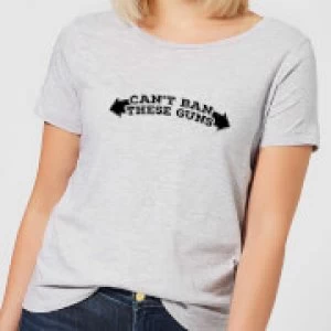 Image of Can't Ban These Guns Womens T-Shirt - Grey - 3XL