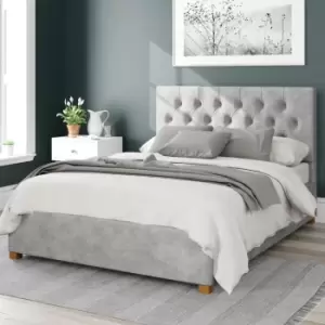 Image of Aspire Olivier Ottoman Bed Kimyo Linen Silver Small Double