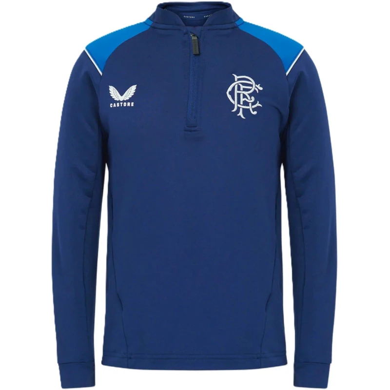 Image of Castore Rangers FC 1/4 Zip Top Juniors Navy male 14 Yrs