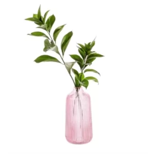 Image of Tall Fluted Glass Vase (Pink)