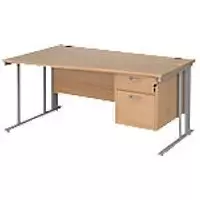 Image of Dams International Wave Desk MCM16WLP2SB 1,600 x 725 x 800 - 990 mm