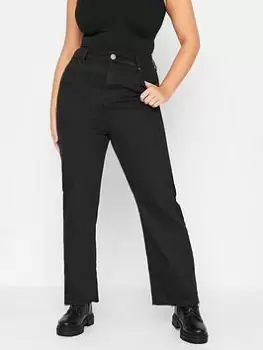 Image of Yours Wide Leg Five Pocket Jean - Black, Size 20, Women