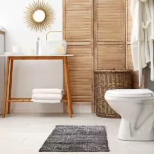 Image of Emma Barclay - Twinkle Metallic Supersoft Bath Mat, Charcoal