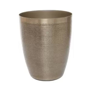 Image of Art Deco Gold Finish Waste Bin