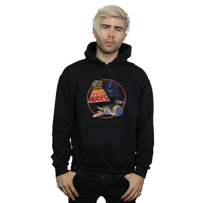 Image of Star Wars Star Wars Men From A Galaxy Far Far Away Hoodie in Black Size: Small Black S Male 5059308931092